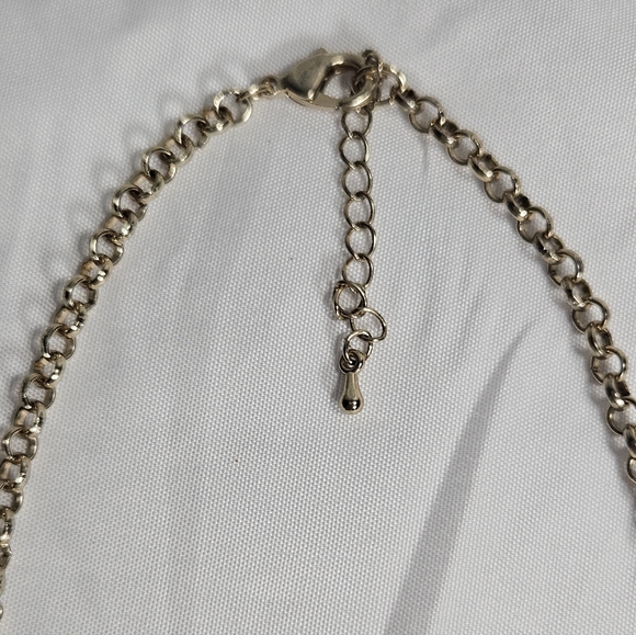 Neon Yellow Statement Bib Necklace Gold Tone  Rhinestone Accents - Picture 4 of 5